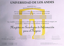 Selling Universidad de los Andes certificates online?