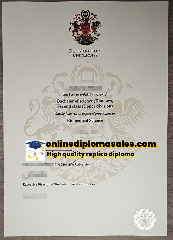 Sell fake De montfort university diploma online.