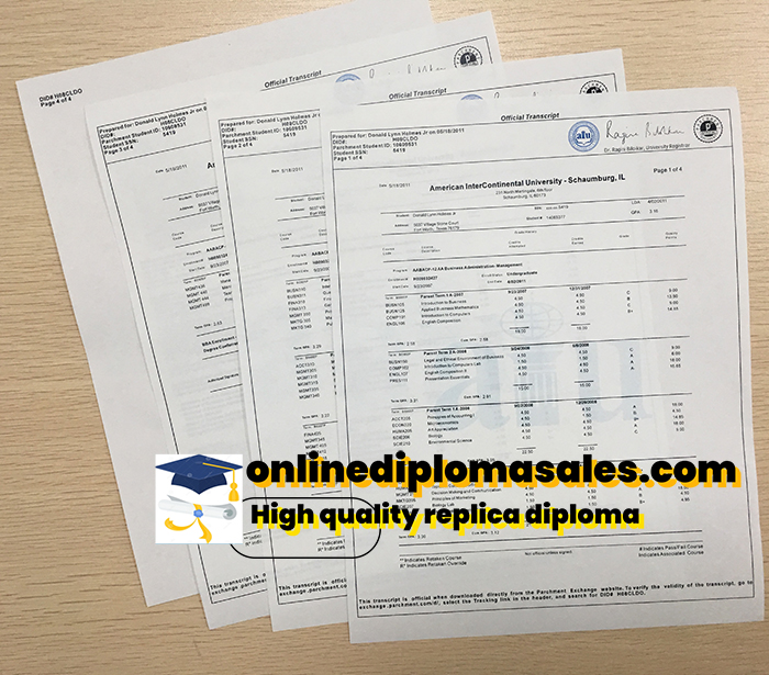 Buy American InterContinental University transcript online.