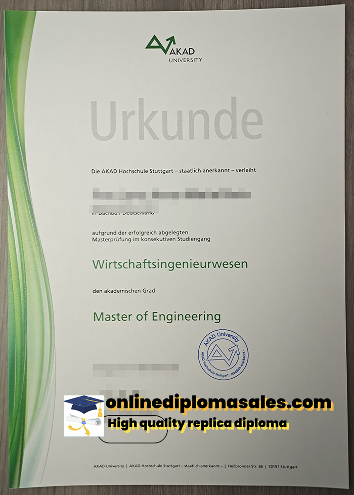 Buy AKAD University diploma online.