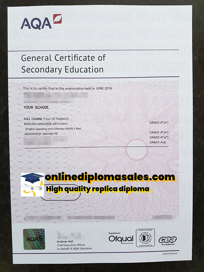 How to buy an AQA certificate?