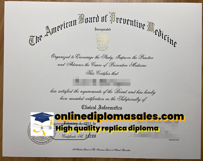 How to obtain the American Board of Preventive Medicine certificate?