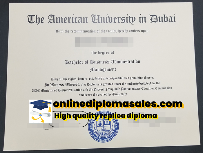 How long does it take to buy an American University in Dubai diploma?