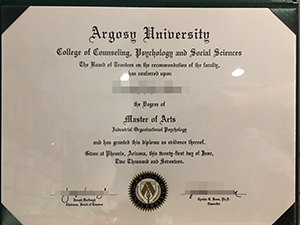 Sell ​​Argosy University degree certificates online.