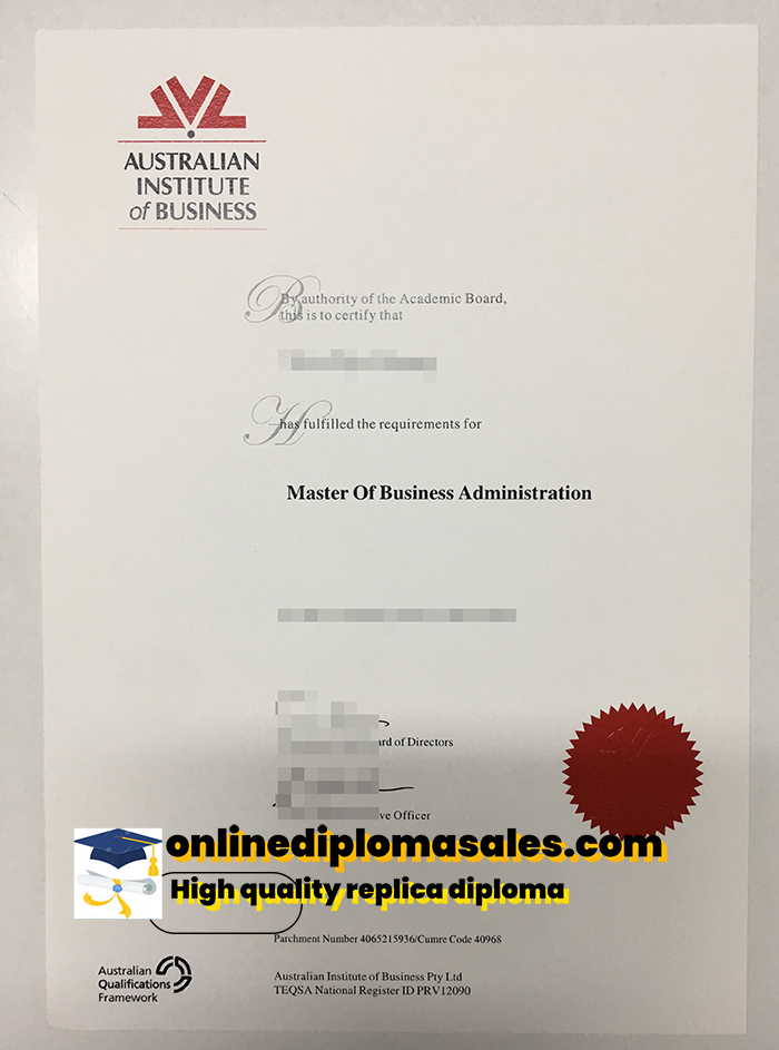 Order Australian Institute of Business diploma, degree