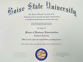 Buy Boise State University bachelor’s degree certificate online.