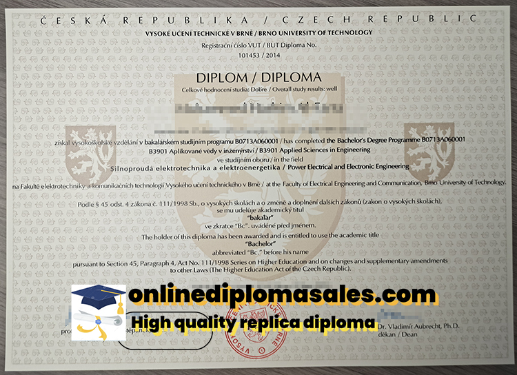 How to buy a fake Brno University of Technology diploma?