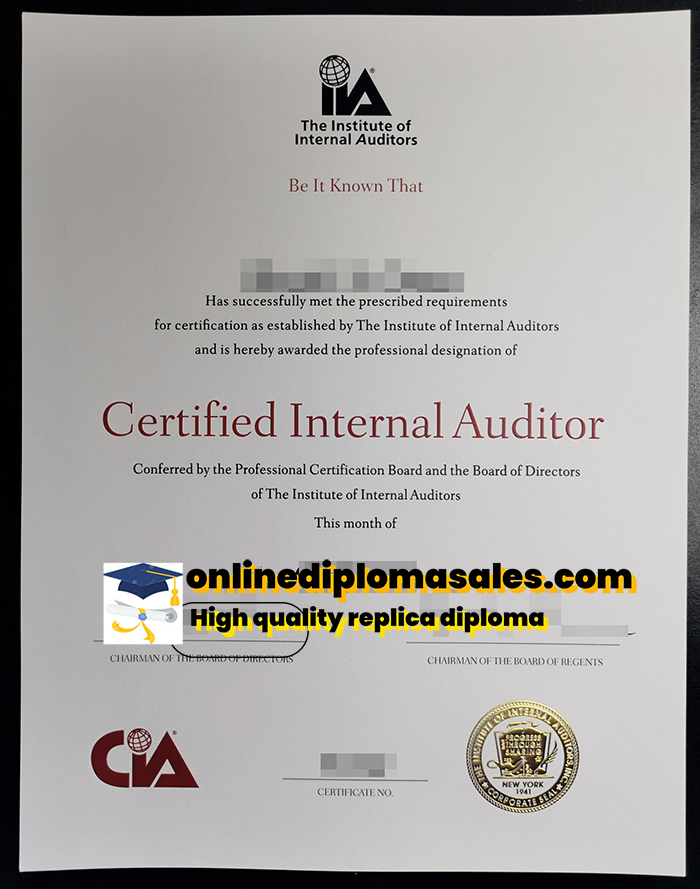 Get your CIA certificate online and have a registered auditing diploma.