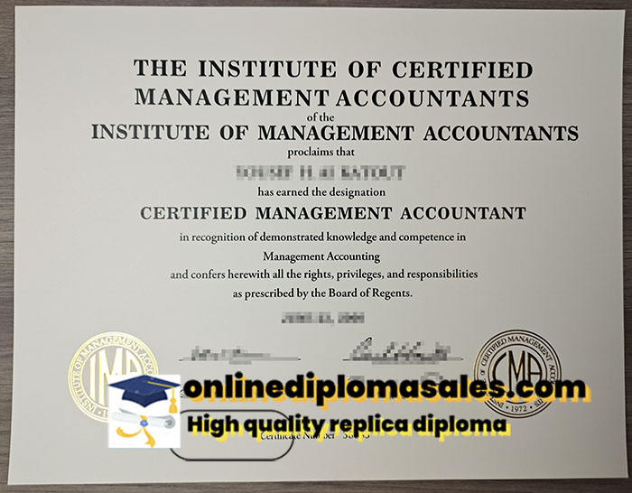 where to buy CMA diploma certificate?