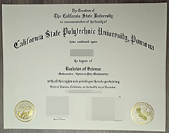 California Polytechnic State University Pomona degree certificates for sale.