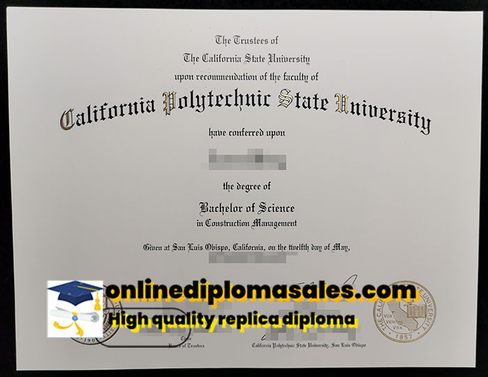 How long does it take to buy a California Polytechnic State University diploma?