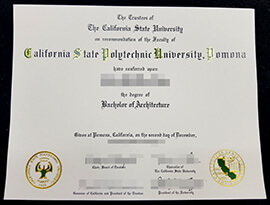 Order California State Polytechnic University, Pomona degree diploma.