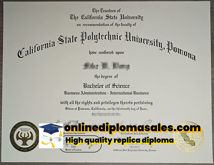 Order California State Polytechnic University, Pomona degree diploma.