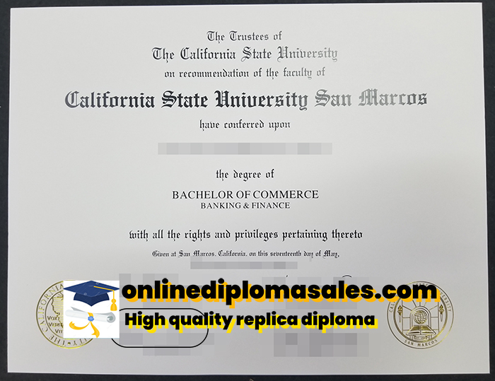 How much does it cost to buy a California State University San Marcos diploma?