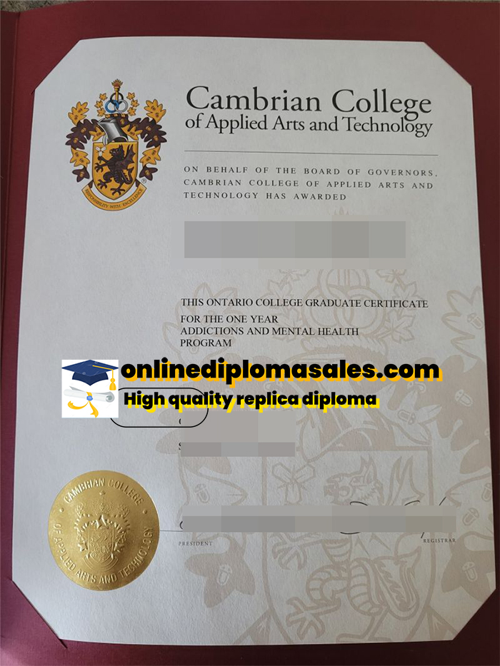 How to buy a Cambrian College degree certificate?