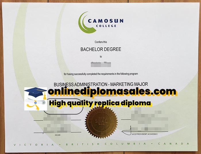 Order your Camosun College diploma online.