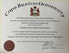 How long does it take to buy a Cape Breton University degree certificate?