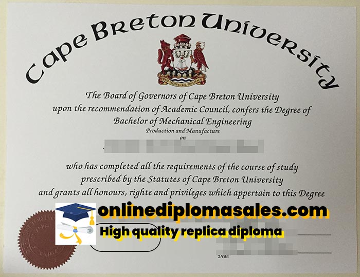 How long does it take to buy a Cape Breton University degree certificate?