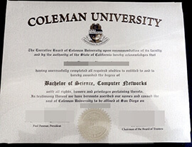 Where to buy Coleman University degree certificate?