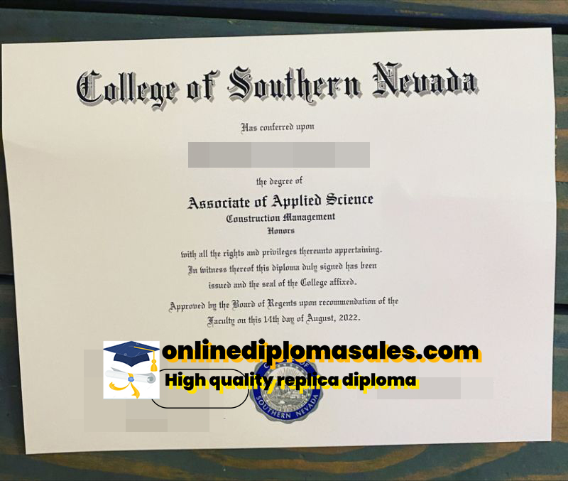 Sell ​​College of Southern Nevada degrees online.