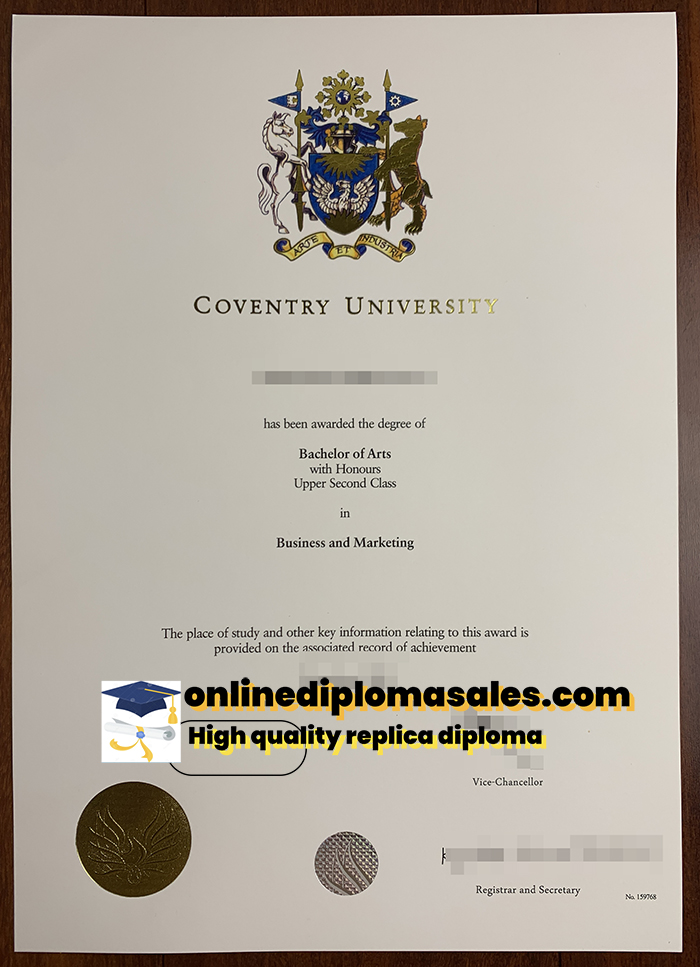 Order Coventry University fake diploma online.