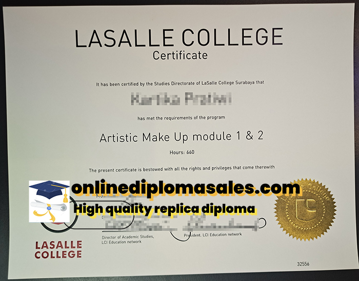 Buy De La Salle College degree certificate online.