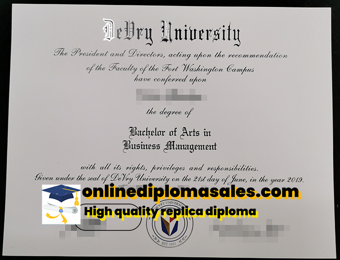 How to order a DeVry University degree certificate?