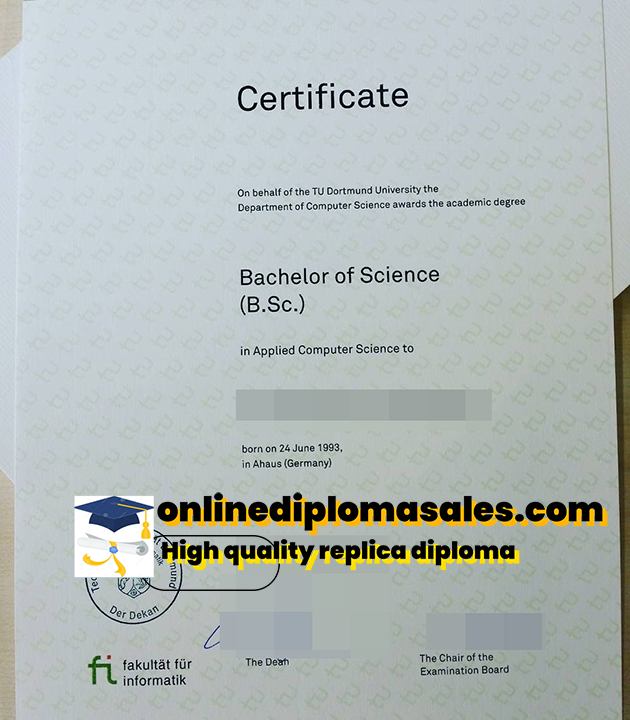 How to buy a certificate from Dortmund university of technology?