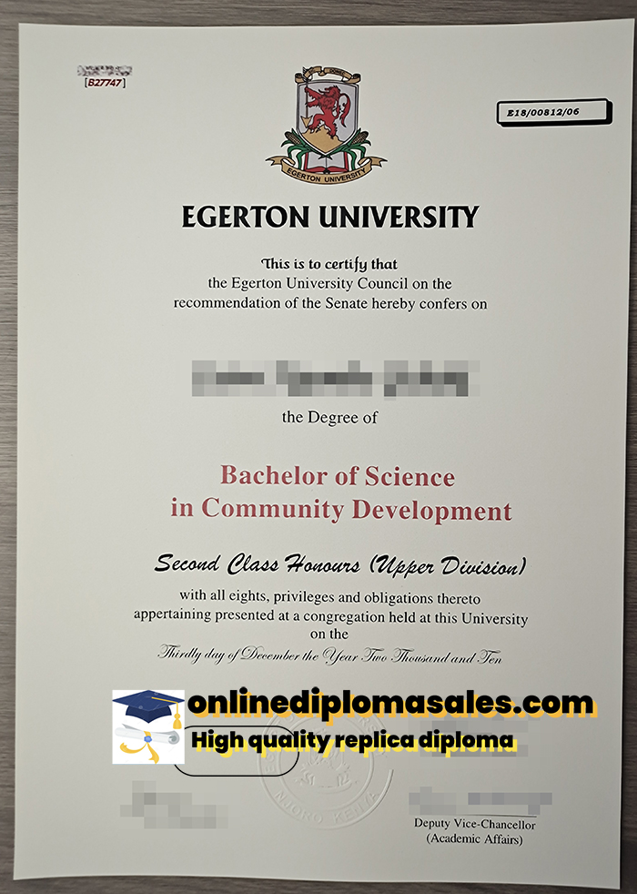 Can you quickly get a degree from Egerton University?