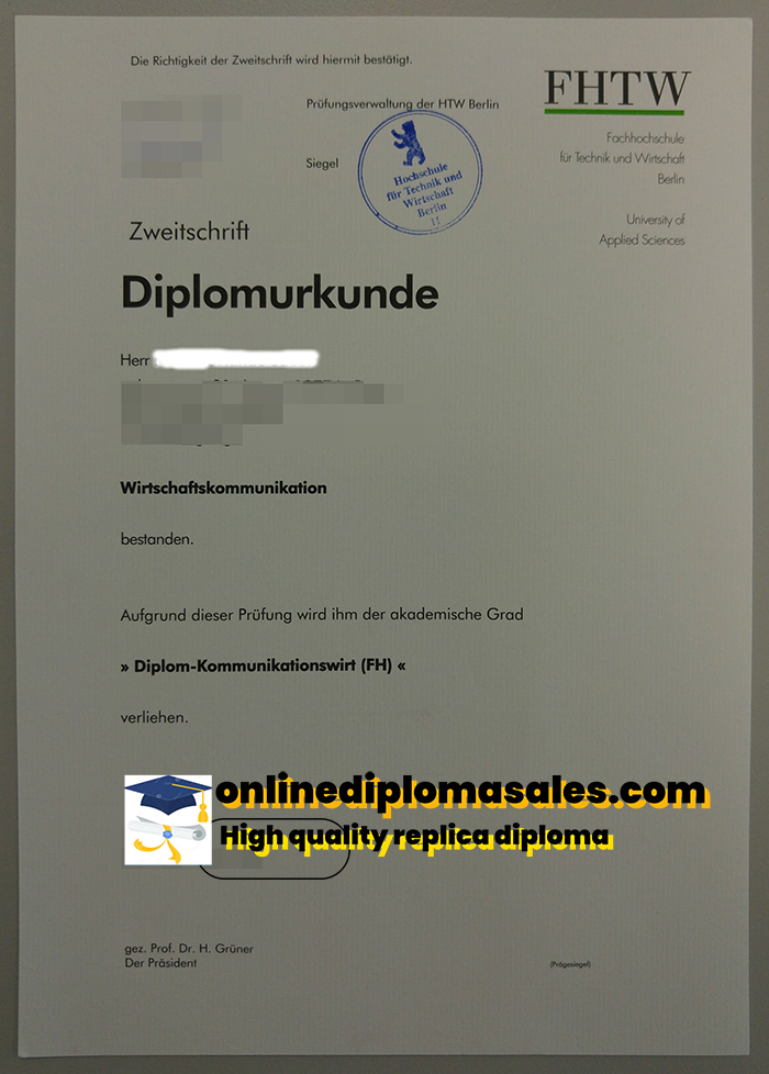 How to buy FHTW diploma certificate?