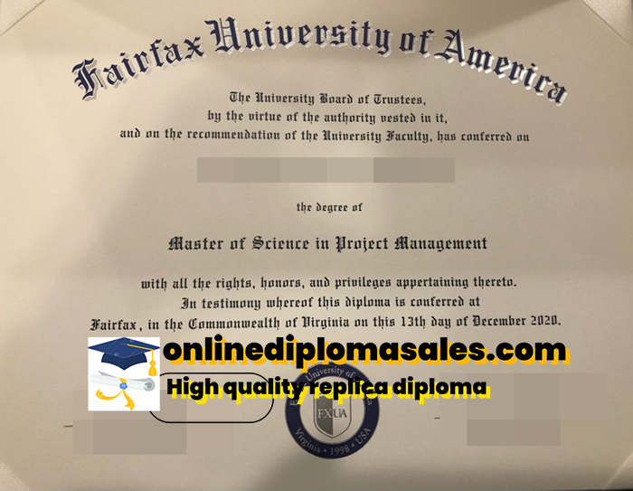 Where to buy Fairfax University of America degree certificates?