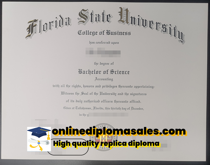 Where to order Florida State University degree certificate?