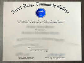 Buy Front Range Community College fake diploma online.