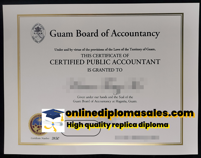 Where can I obtain the Guam Board of Accountancy certificate?