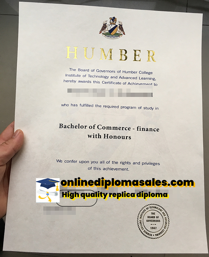 How long does it take to buy a Humber College degree certificate?