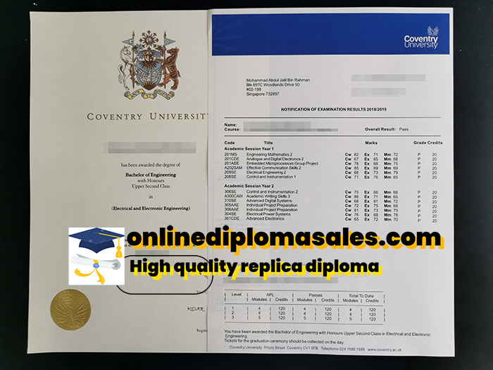 Coventry University transcript