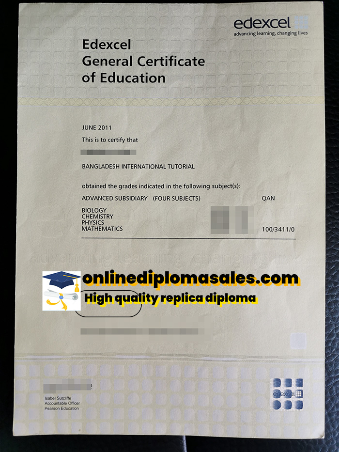 How long does it take to purchase an Edexcel certificate?