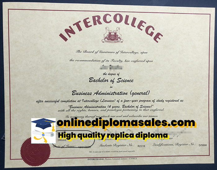 Where to sell INTERCOLLEGE fake diplomas?