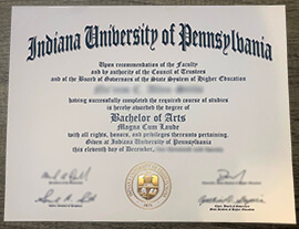 Where to buy Indiana University of Pennsylvania degree certificate?