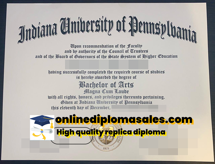 Where to buy Indiana University of Pennsylvania degree certificate?