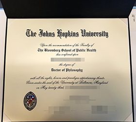 Johns Hopkins University fake degree diploma for sale online.