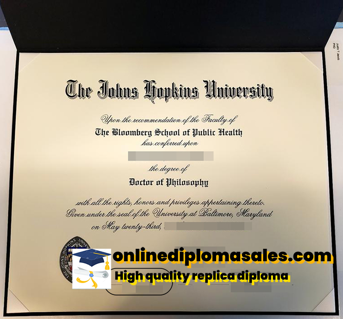 Johns Hopkins University fake degree diploma for sale online.