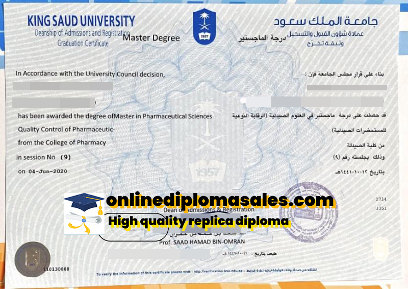 How much does it cost to buy a King Saud University fake diploma?