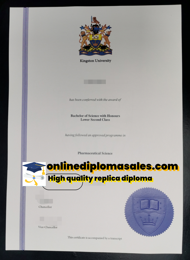 Order Kingston University degree certificate online.