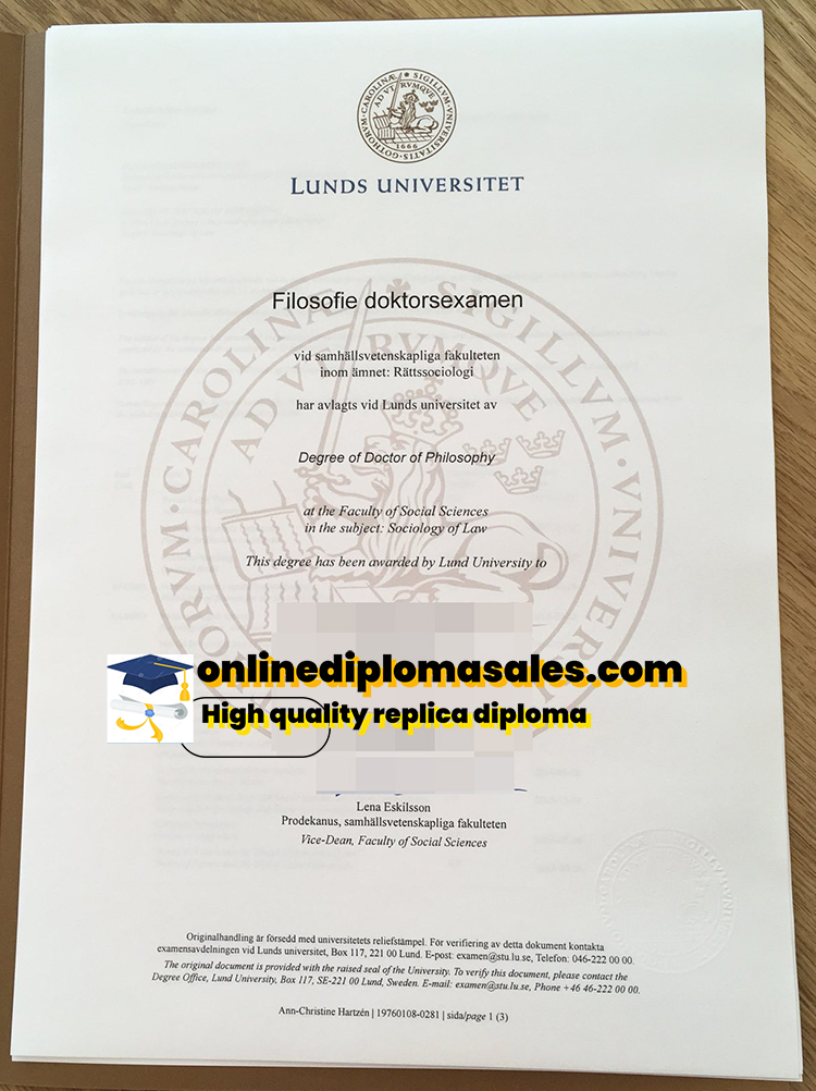 Where to buy Lunds university degree diploma?