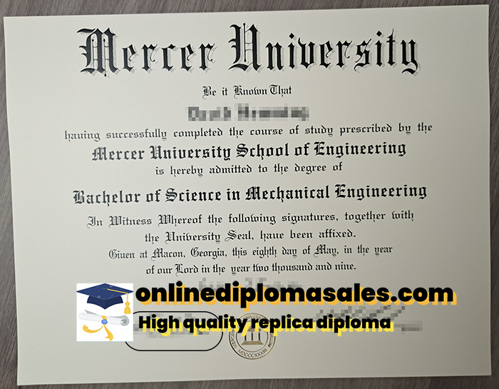 How to buy a Mercer University degree certificate?