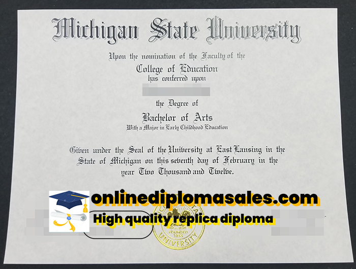 How long does it take to buy a Michigan State University degree certificate?