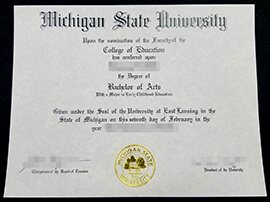 How long does it take to buy a Michigan State University degree certificate?