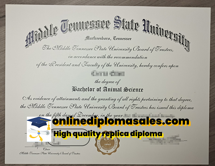 What should I pay attention to when buying a fake Middle Tennessee State University diploma?