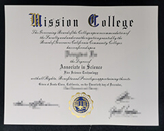 Where to order Mission College certificate?